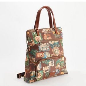 Patricia Nash Coated Canvas Trapani Convertible Backpack